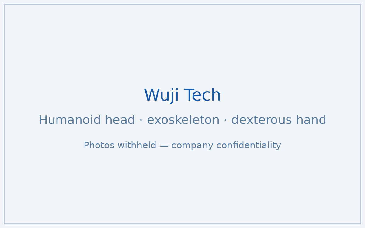 Wuji Tech internship — humanoid head and dexterous hand